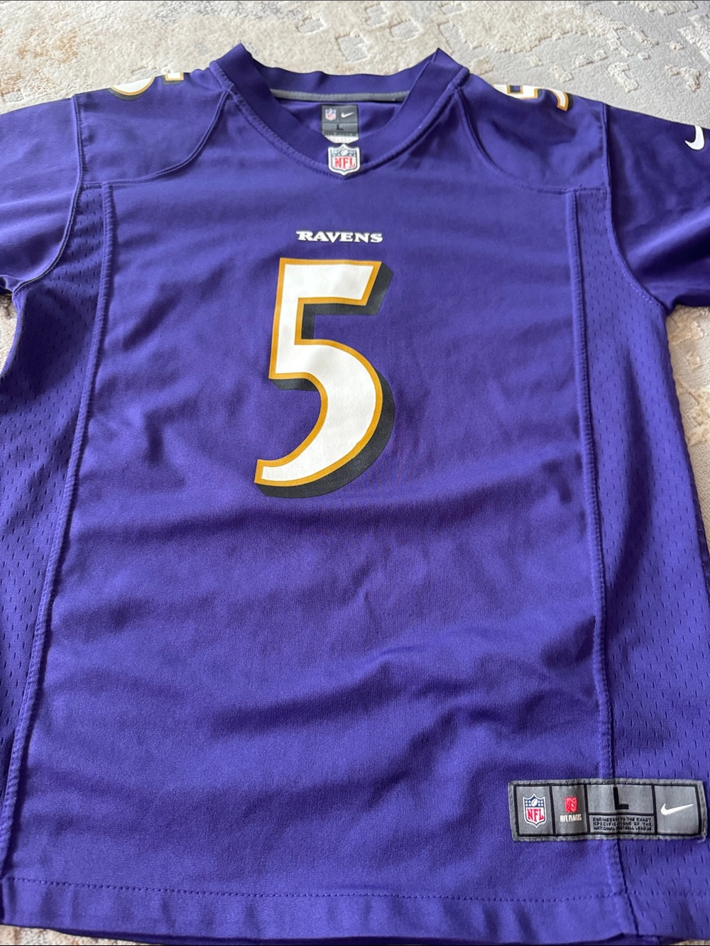 Nike Baltimore Ravens No. 5 Joe Flacco Jersey boys large
